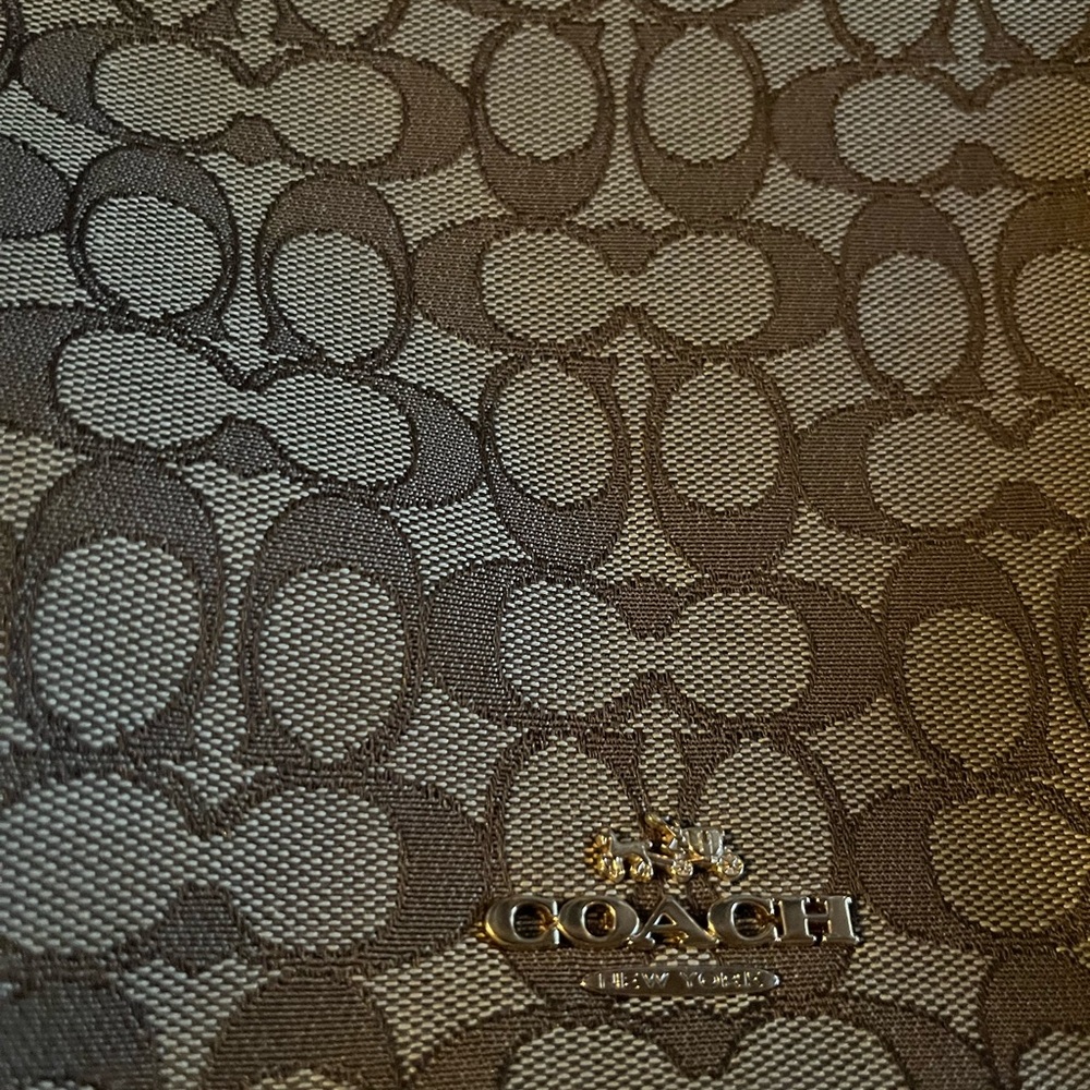 Coach Brown and Tan Signature Tote